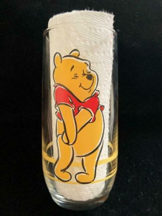 Vintage Winnie The Pooh & Tigger Drinking Glass Disney Anchor Hocking
