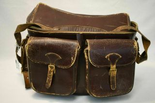 Vintage Diamond Gadg - It Bag Top Grain Cowhide W/pockets Strap Zipper Usa