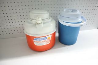 Vintage Rubbermaid Gott Insulated Thermal 1/2 Gallon Water Cooler Jug 1502 Blue 2
