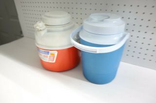 Vintage Rubbermaid Gott Insulated Thermal 1/2 Gallon Water Cooler Jug 1502 Blue 3