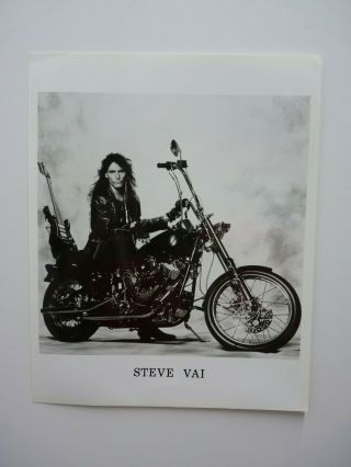 Vintage Steve Vai Whitesnake B&w Press Kit 8x10 Promo Photo Picture 3