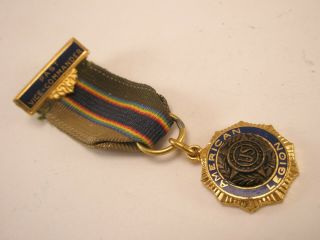 - American Legion Past Vice Commander Vintage Lapel Pin Insignia Ribbon
