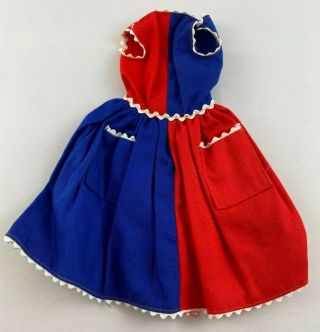 Vintage Barbie Fancy Red And Blue Dress