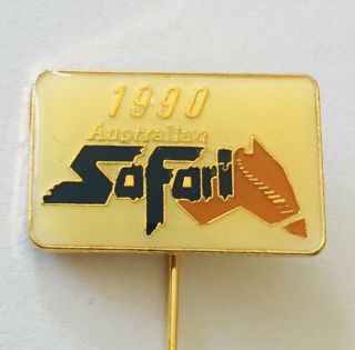 Safari 1990 Australian 4wd Outback Motor Car Event Pin Badge Rare Vintage (j9)
