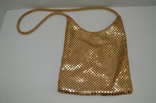 Vintage Gold Metal Mesh Small Evening Formal Chain Mail Purse