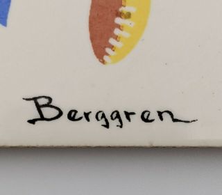 Vintage Berggren Originals Rooster Tile,  Hot Plate,  Trivet 2