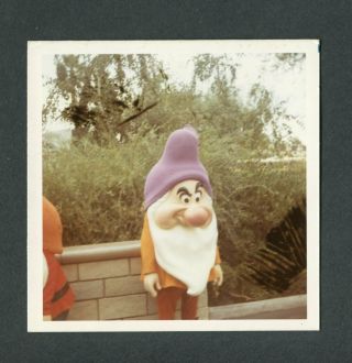 Unusual Vintage Color Photo Disney Snow White Dwarf Grumpy 435077