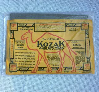 Vintage 1959 Kozak Auto Dry Wash Detailing Cloth