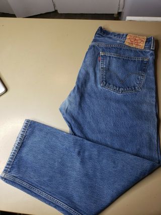 Vtg Usa Levis 501 Xx Distressed Jeans Tag Size 42x32 Measures 40x28