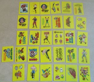 Vintage 1989 Topps Nintendo Stickers Cards Near Complete Set