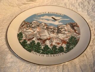 Vtg Mount Rushmore National Memorial Souvenir Plate