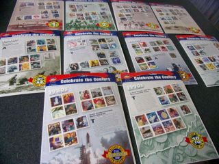 Celebrate The Century: U.  S.  Stamp Set Of 10 Sheets 1900 
