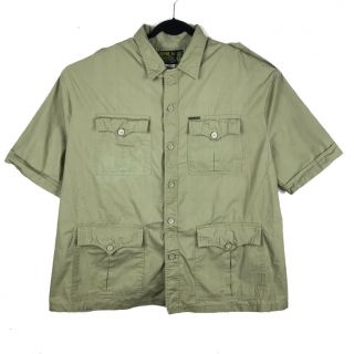 Colpro Ltd.  Authentic Kenyan Safari Shirt Vintage Green 2xl