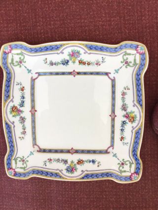 981 Mintons Vintage Square Cake Dinner Plate 9”x9” Ripon Pattern,  England 1920s