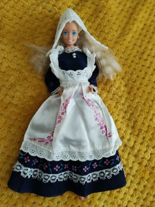 80s Vintage Barbie Outfit Dress Apron Maid