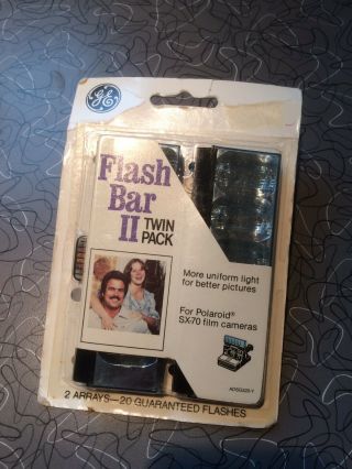 Nos Vintage Ge Flash Bar Ii Twin Pack For Polaroid Sx - 70 Film Camera - 20 Shots