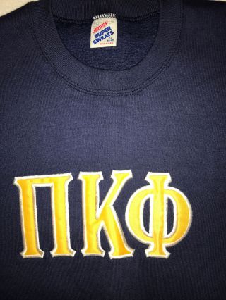 Vintage Pi Kappa Phi College Fraternity Sweatshirt Jerzees Made In Usa Xl