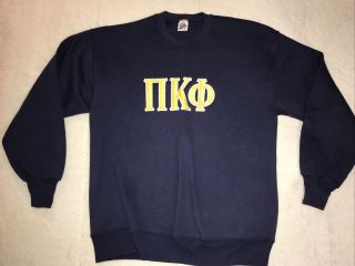 VINTAGE PI KAPPA PHI College Fraternity Sweatshirt Jerzees MADE in USA XL 2