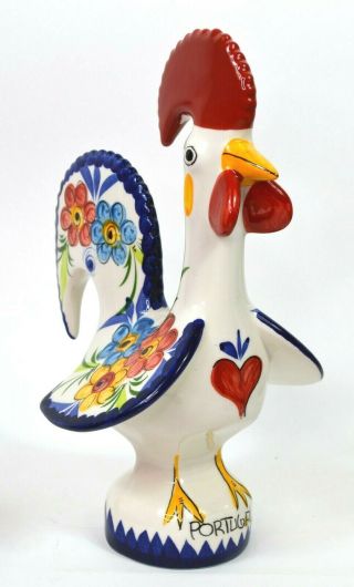 Vintage Ceramic Rooster Made in Portugal 11.  5 Inches Tall Hand Painted 2