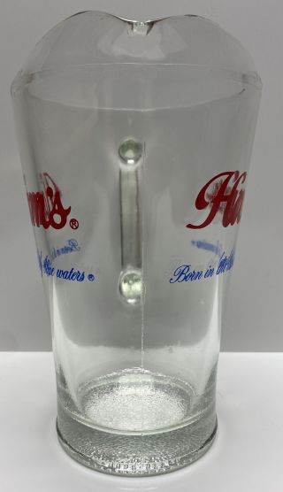 Vintage Hamm ' s Heavy Glass Beer Pitcher Old Hamms Collectible 3