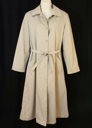 Vintage London Fog Maincoats Trench Coat Zip Out Liner 8 Regular