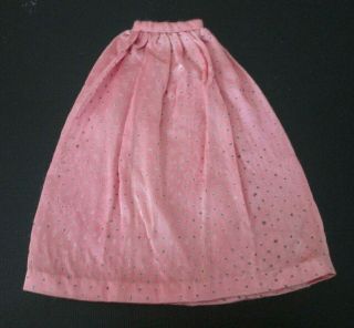 Vintage Barbie Pak: Long Pink Satin With Silver Dots Skirt