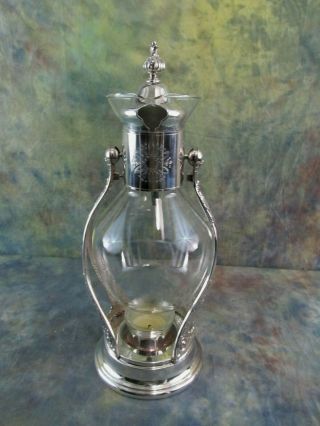 Vintage Newport Gotham Silver Plate Coffee Carafe with Pour Stand 2