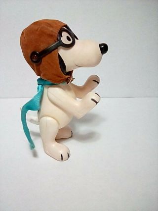 Vintage Snoopy Flying Ace Posable Figure Complete With Scarf And Helmet