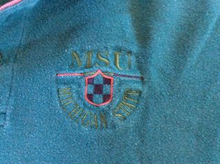 Vintage Michigan State Spartans Embroidered MSU Collared S/S Polo Shirt Size XL 3