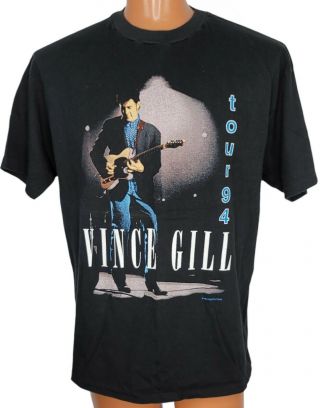 Vintage Vince Gill 1994 Tour Concert T Shirt Adult Xl 1994 Country Music