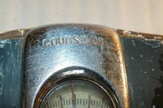 Counselor Scale Vintage Art Deco black white Bathroom Scale Retro Weight 3