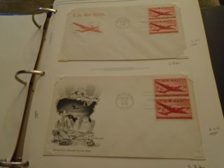 109 First Day Covers From 1928 - 1970s All In A Binder
