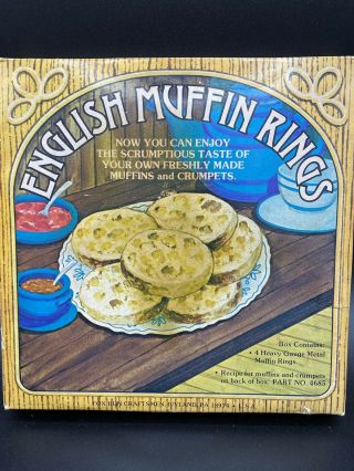 Vintage English Muffin Rings Fox Run Craftsmen 4685 4 Metal Rings Crumpets