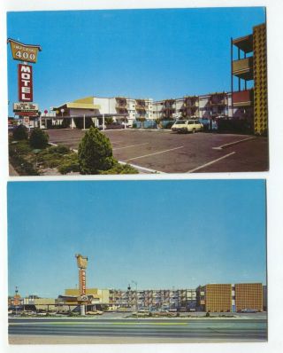 2 Vintage Imperial 400 Hotel Las Vegas Nevada Postcards Golden & Castaways