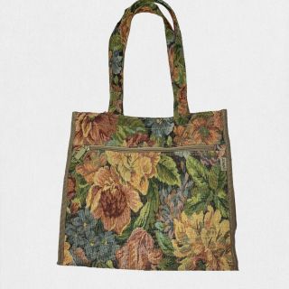 Vintage Floral Print Tapestry Tote Bag Market Shoulder Purse Travel Teacher