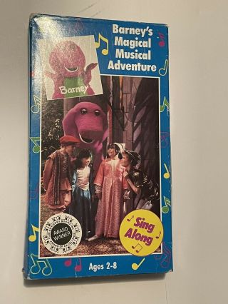 Barney’s Magical Musical Adventure Vhs Vcr Tape Sing Along Video Vtg 1992 Lyons