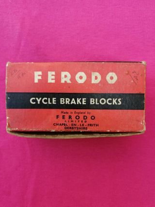 Vintage Ferodo Cycle Brake Blocks - B98b Rare