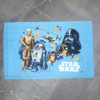 Star Wars Vintage 1977 Standard Pillowcase 20th Century Fox Darth Vader R2d2