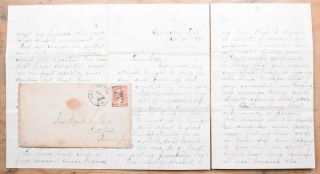Mayfairstamps Us 1889 Carrington Dakota Territory Cover & Letter Wwo45129