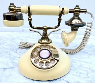 Vintage French Style Rotary Dial Telephone In