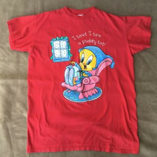 Looney Tunes Vintage 1999 Sylvester And Tweety Graphic T - Shirt Men 