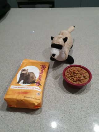 Our Generation Doll Accessories - Pet Ferret,  Food And Bowl