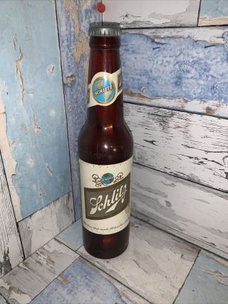 Vintage Schlitz Beer Bottle Flashlight Novelty Beer Promotional Item 10in