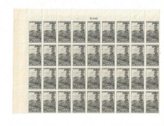 U S Stamps Scott 749 Ten Cent National Parks Partial Sheet Of 40 Cv 200.  00