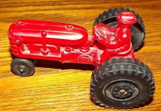 Vintage Hubley Kiddie Toy Plastic Tractor 4 1/2 Inch
