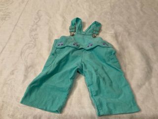 American Girl Doll Retired Bitty Baby Blue Overalls Pants Embroidery Cars Cute