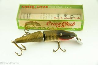 Vintage Creek Chub Jointed Pikie Minnow Antique Fishing Lure Jj12