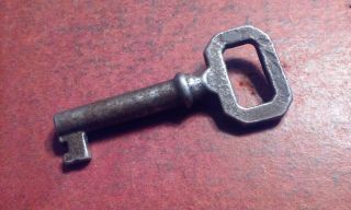 Vintage Or Antique Smaller Skeleton Key For Desk Trunk Or Cabinet Hollow Barrel