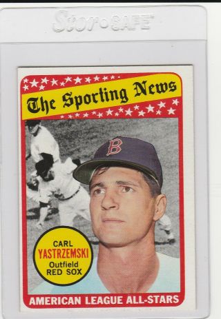 1969 Topps Carl Yastrzemski Red Sox 425 Baseball Card Sporting News Al All Star