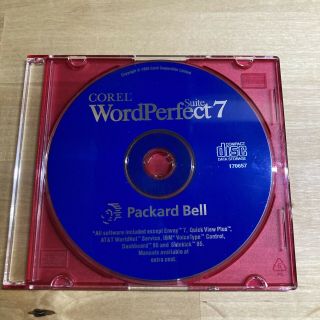 Vintage 1996 Corel Wordperfect Suite 7 For Windows 95 Packard Bell Disc Only